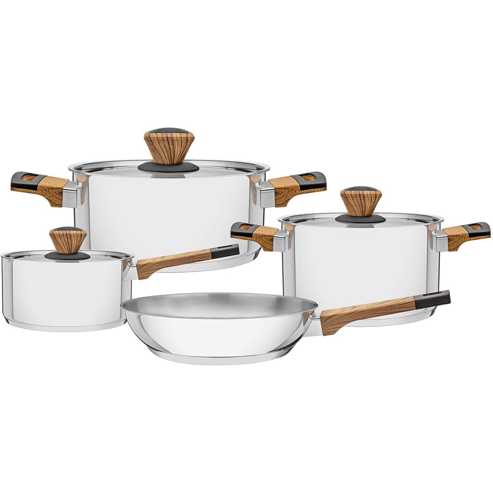 Tramontina Brava 4 Piece Stainless Steel Saucepan Set Image 1