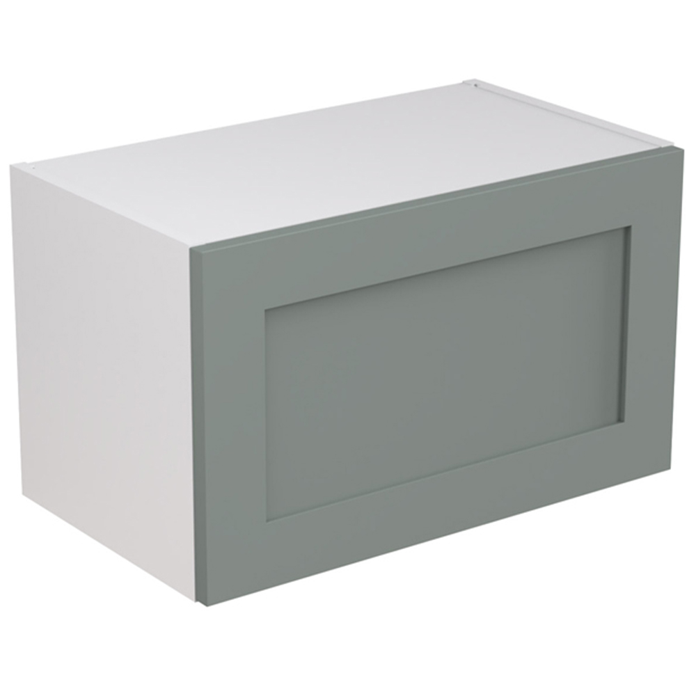 Kitchen Kit Shaker Matt Sage Green Bridging Wall Kitchen Cabinet Flatpack 600mm Image 1