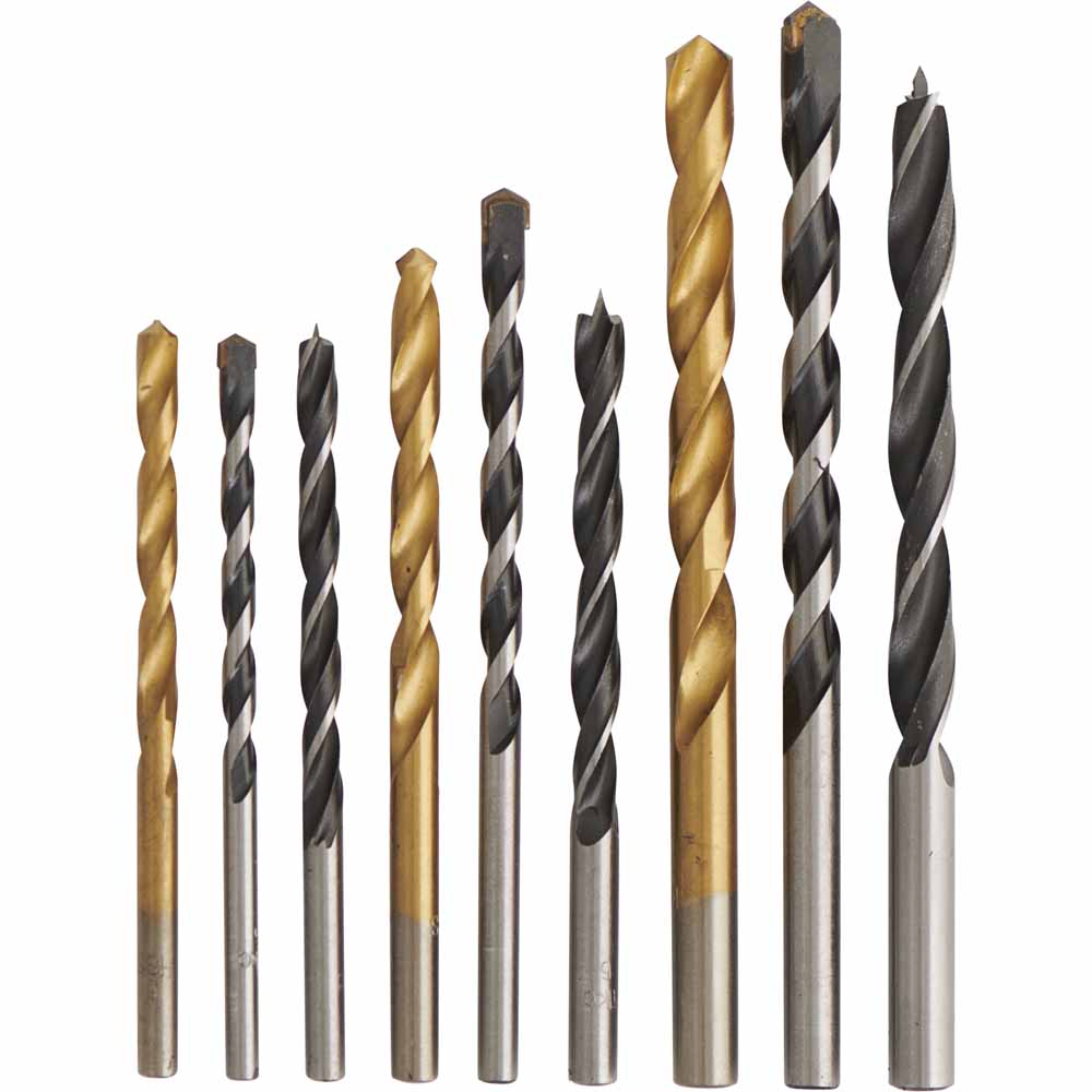 Wilko HSS Masonry and Wood Drill Bit Set 9 Piece Wilko