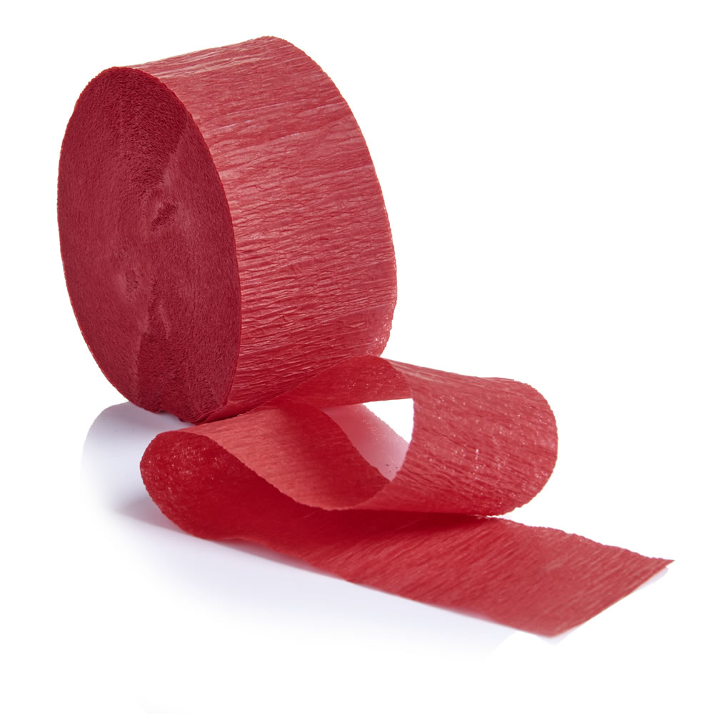 Crepe Streamer 8ft Red Wilko