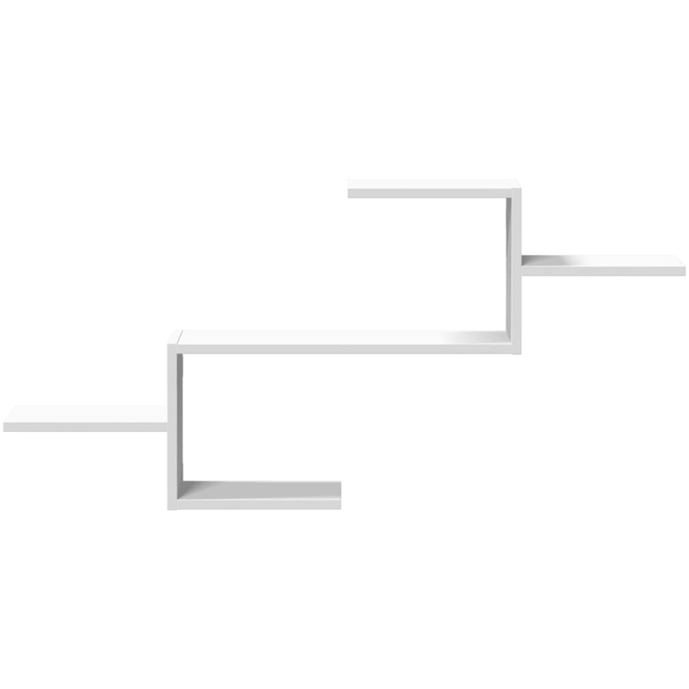 vidaXL 5 Shelf White Floating Wall Shelf Image 3
