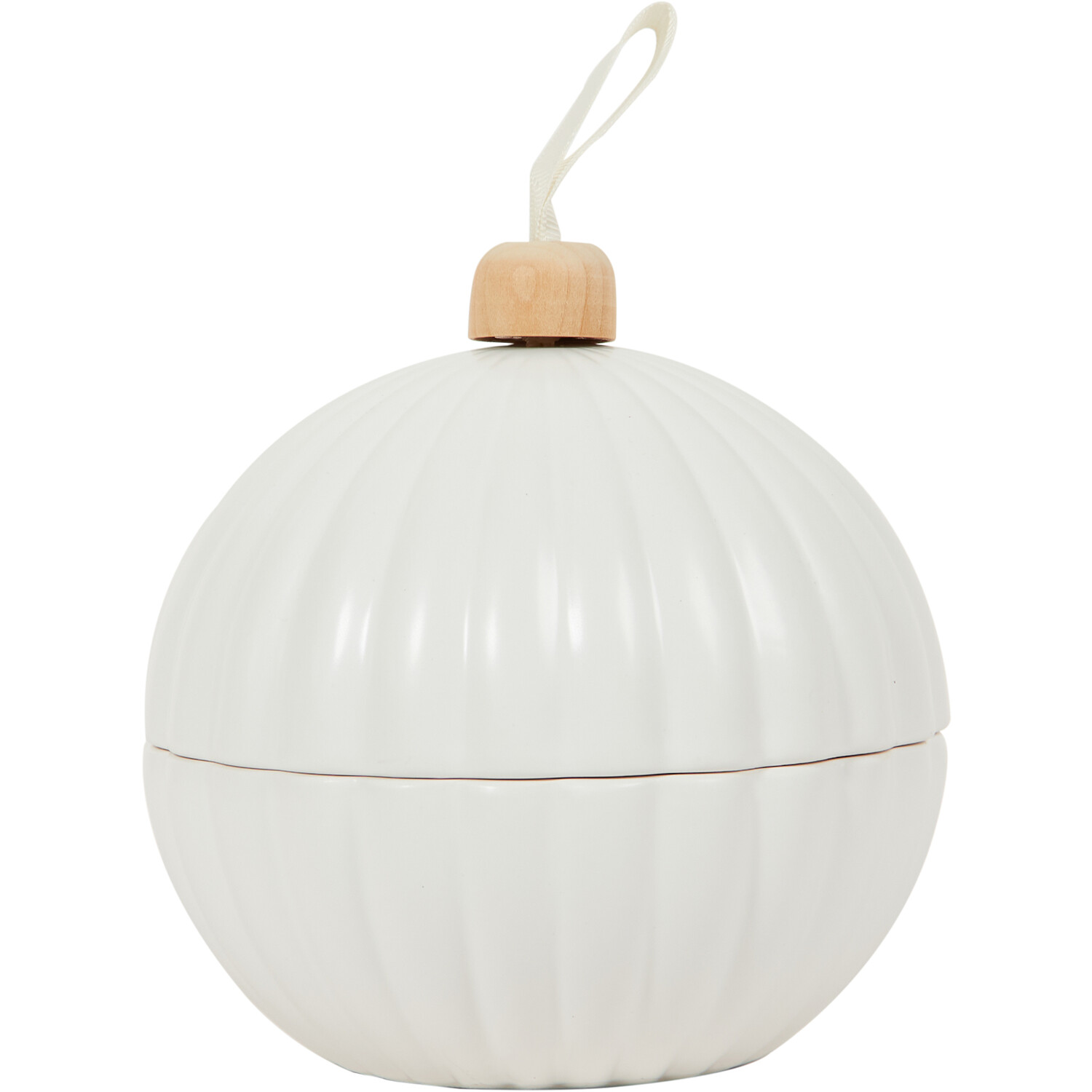 Bourbon Vanilla Ball Candle  - Blue or White Image 1