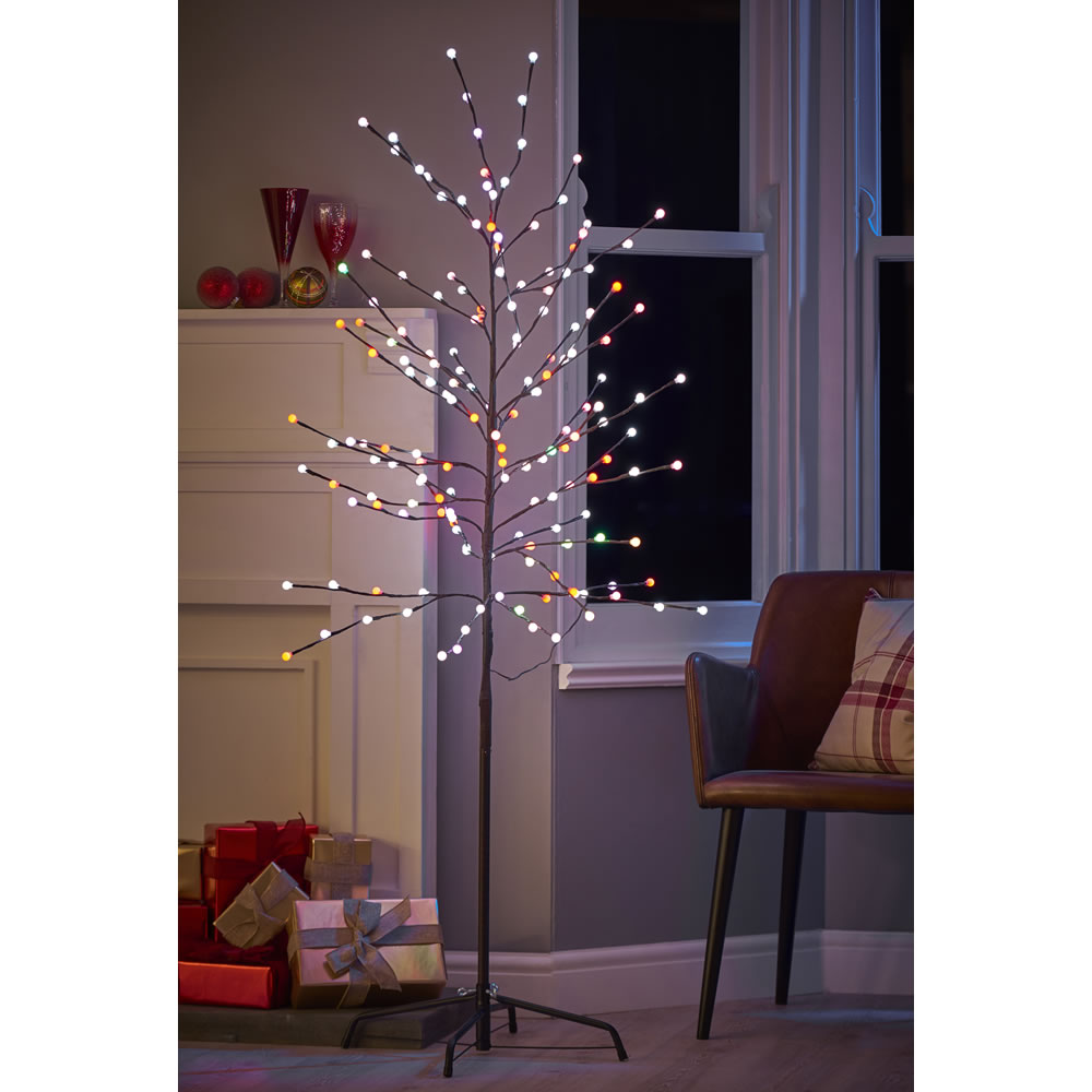 Wilko 6ft Colour Changing Indoor Twig Christmas   Tree Image 4