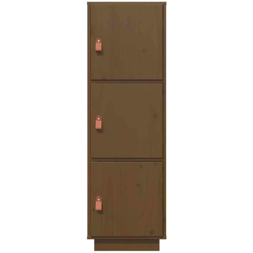 vidaXL 3 Door Honey Brown Solid Pine Wood Highboard Image 5