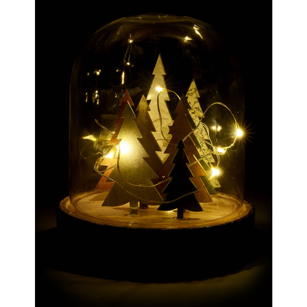 Wilko Country Christmas Battery-Operated LED Bell Jar Christmas Ornament Image 3