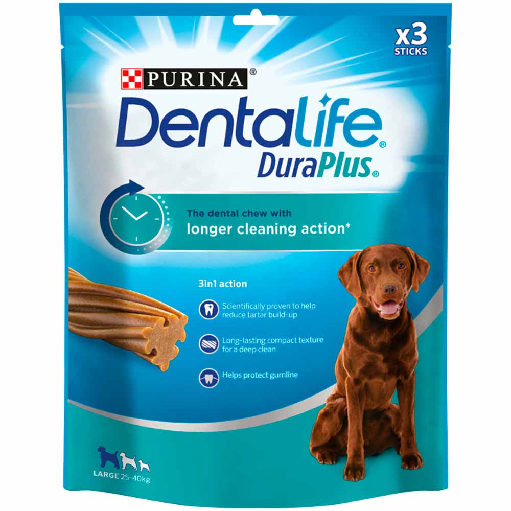 Dentalife DuraPlus Dental Chew Large Dog Treat 3 Stick Image 2