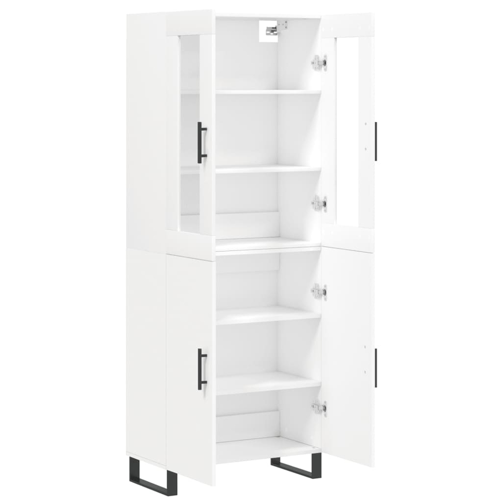vidaXL 4 Door White Highboard Image 4