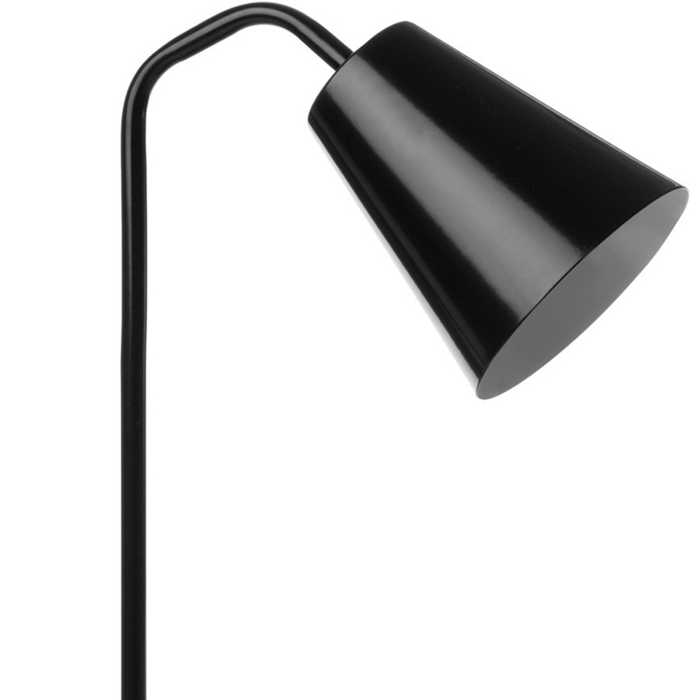 Premier Housewares Black Metal Modern Desk Lamp Image 5