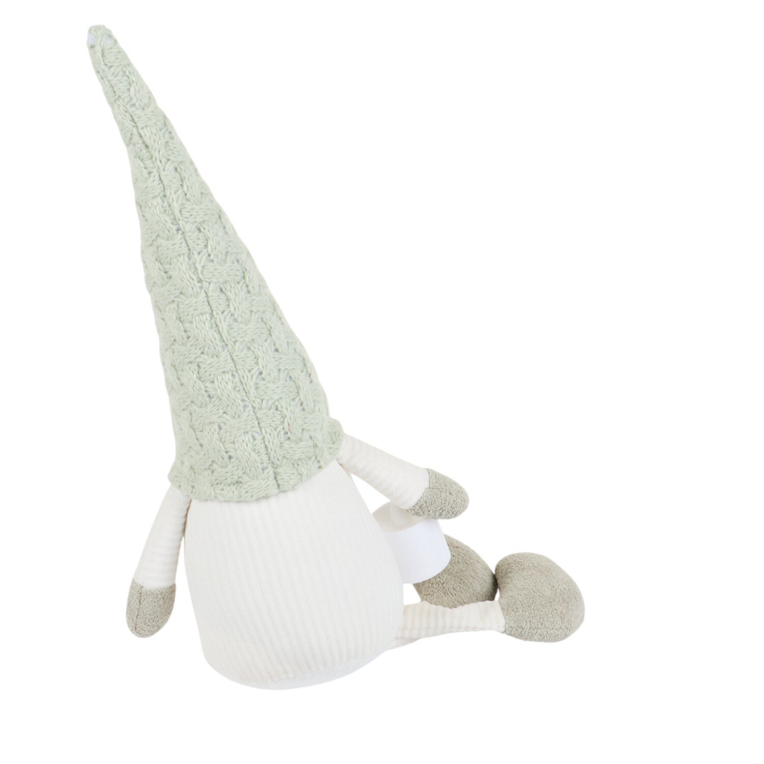 Knitted Sage Gonk with LED Candle Sage Image 6