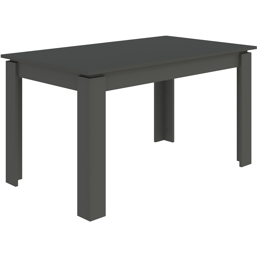Decortie Tolmen 6 Seater Extendable Rectangular Dining Table Anthracite Image 2