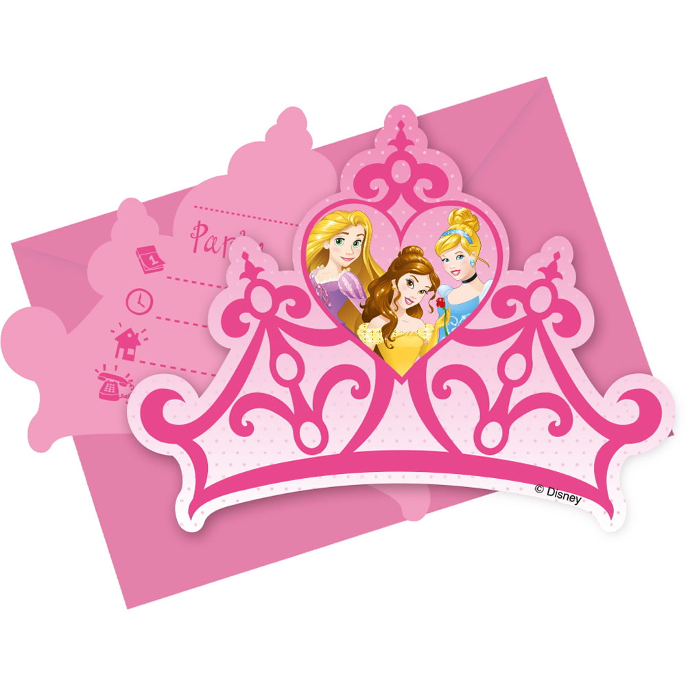 disney princess party invitations 6pk wilko disney princess party invitation