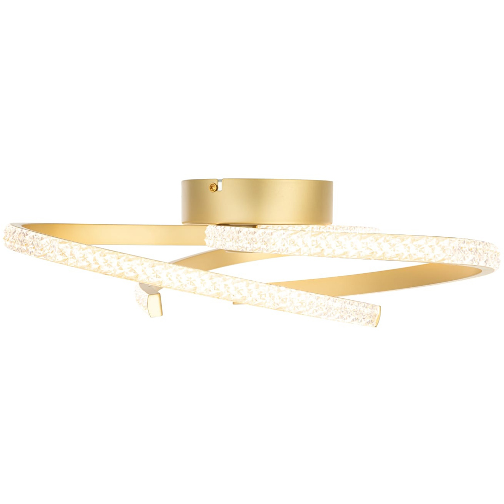 Cosylyte Moora 3 Light Gold Integrated LED Modern Curved Ceiling Light Image 4