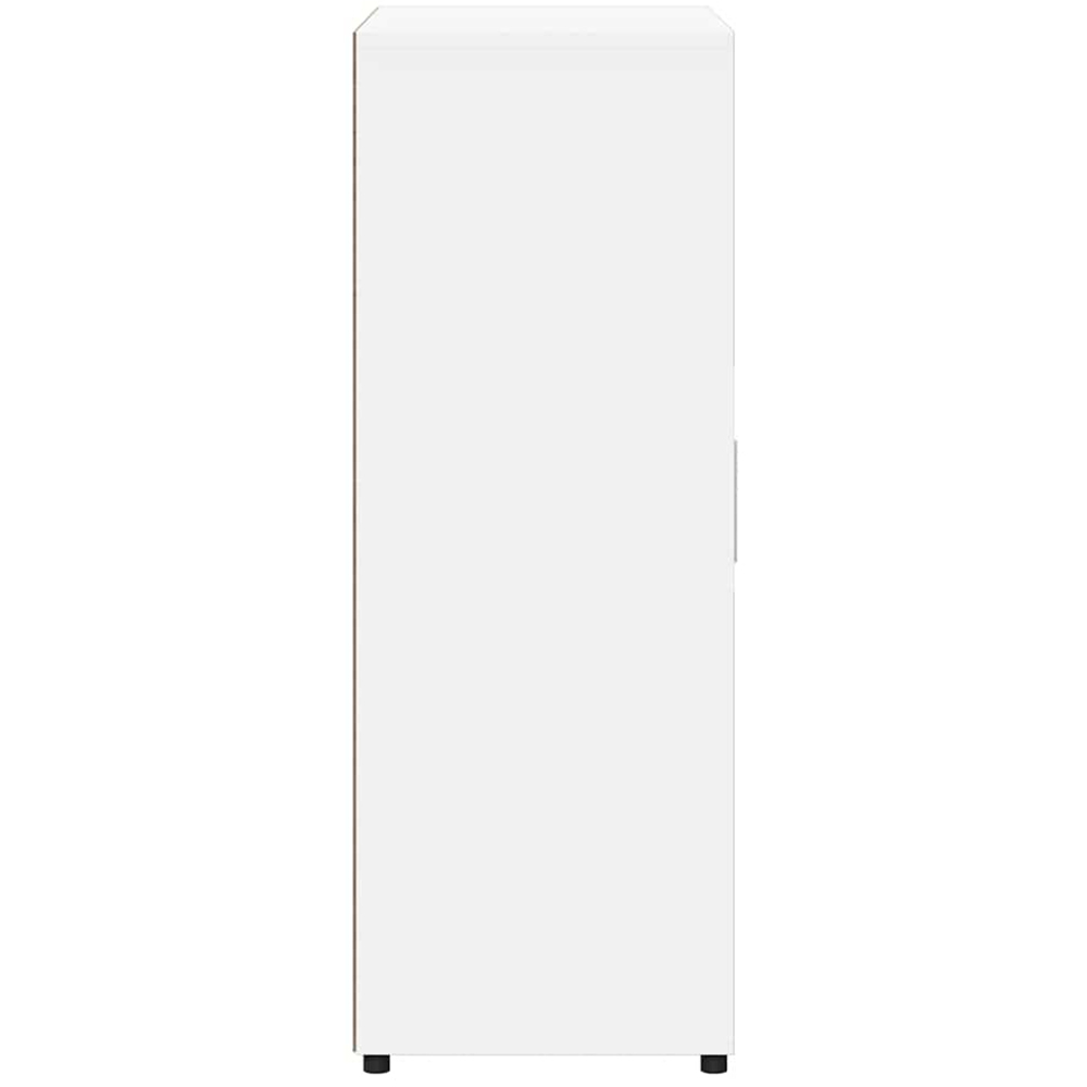 vidaXL Single Door 4 Drawer White Sideboard Set of 2 Image 6