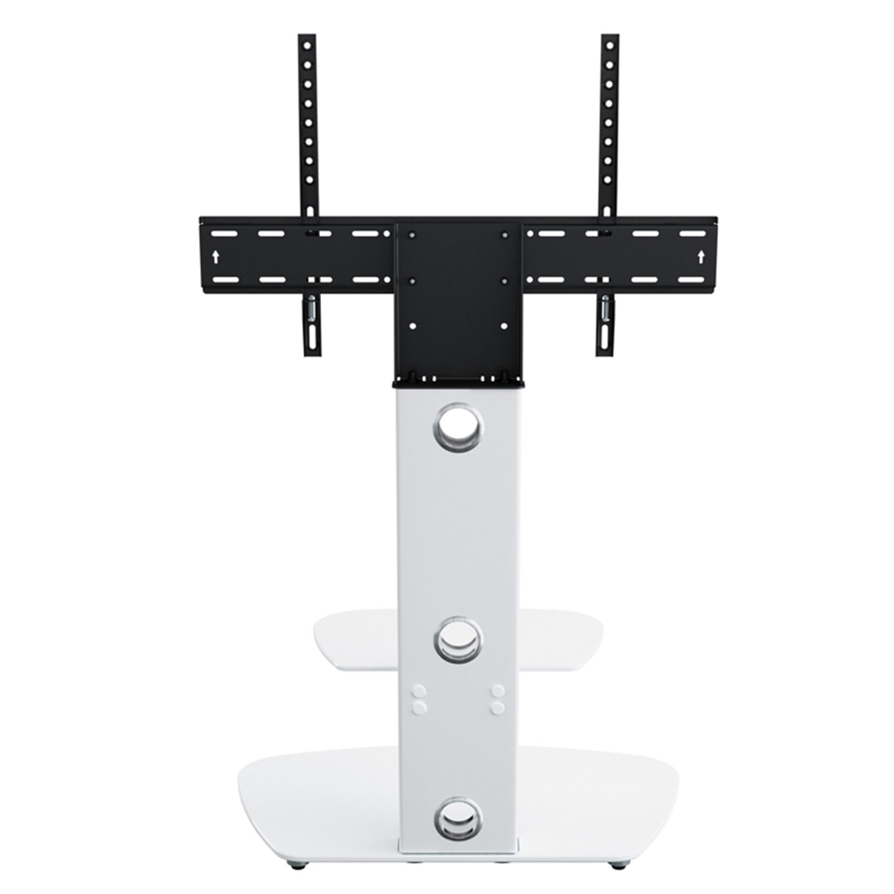 AVF Lucerne Satin White Curved Pedestal TV Unit Image 5