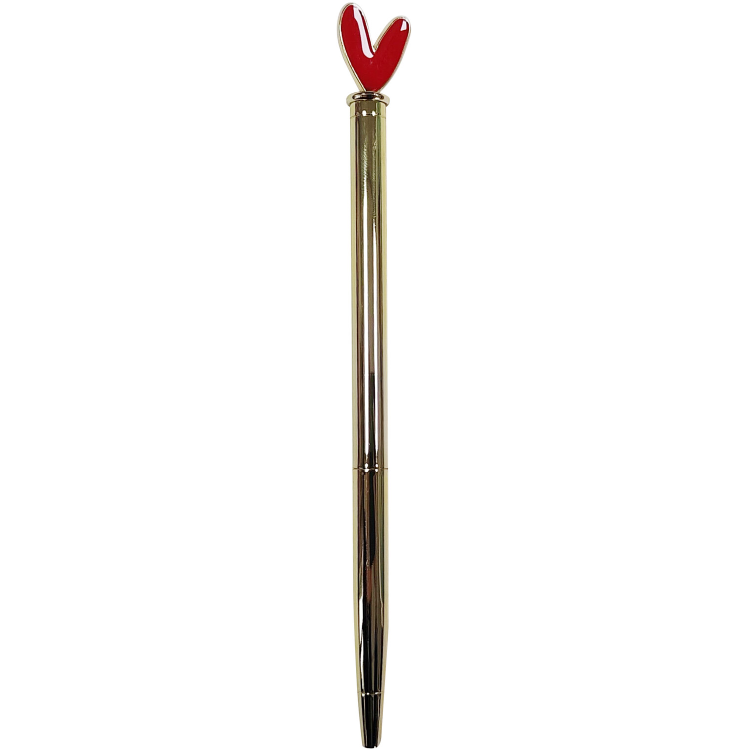 Red Heart Ball Pen - Gold Image 2