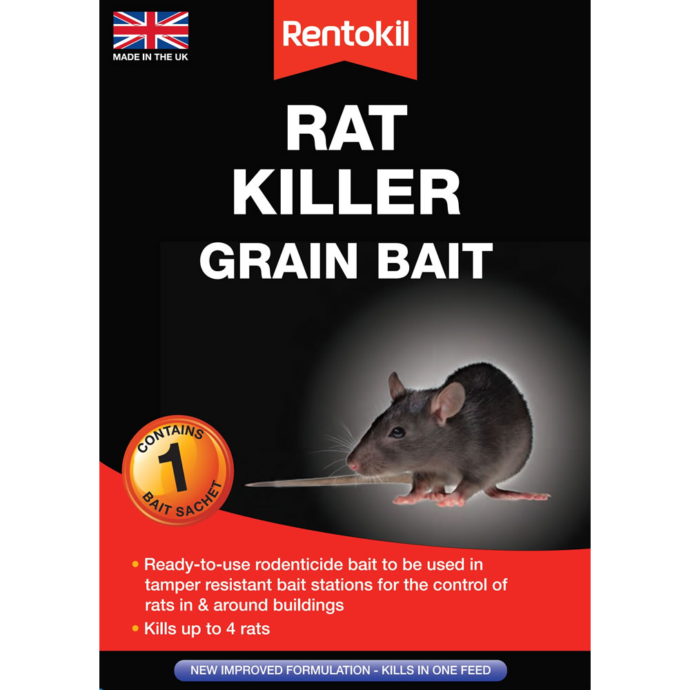 Rentokil Rat Killer Grain Bait 1 Sachet Image 1