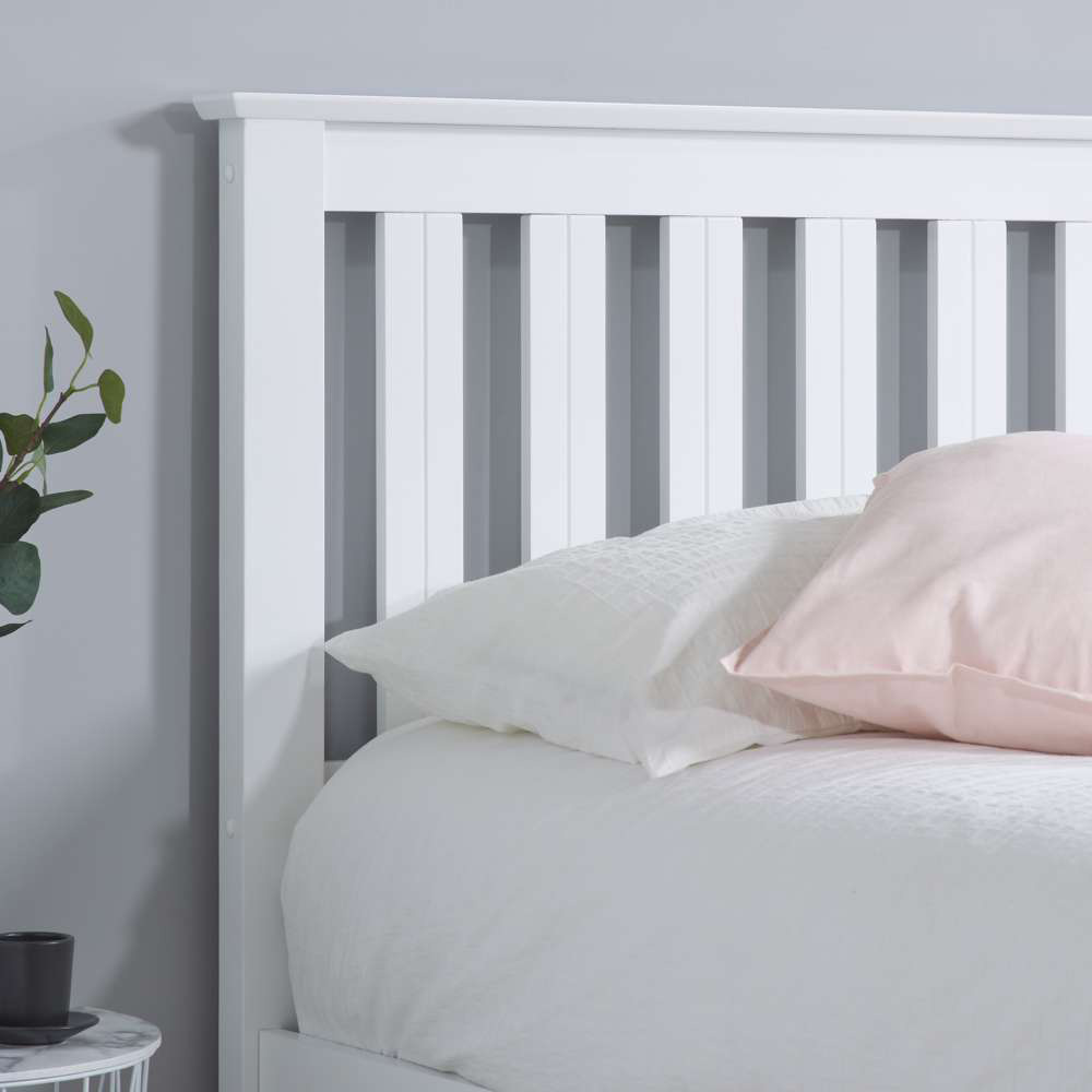 Phoenix Small Double White Ottoman Bed Image 5