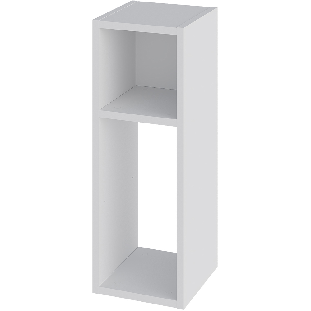 Decortie Combayn 3 Shelf White Low Bookcase Image 2