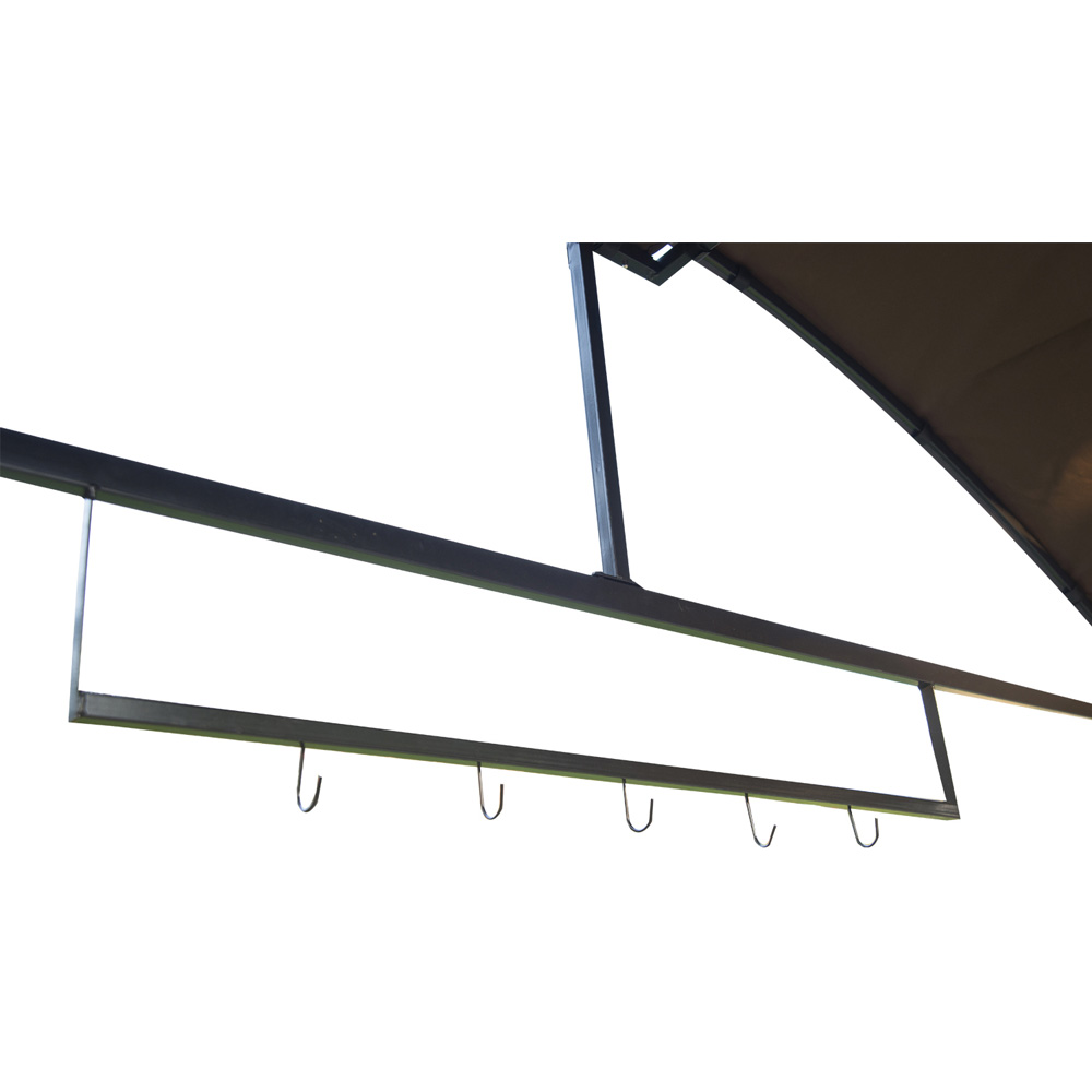 Outsunny 2.5 x 1.34m Coffee Metal Garden Gazebo Image 3