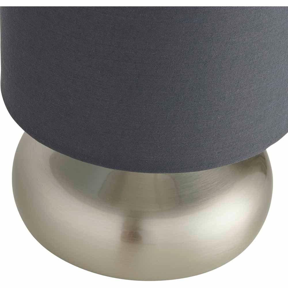 Wilko Nickel Squat Pad Table Lamp Image 3