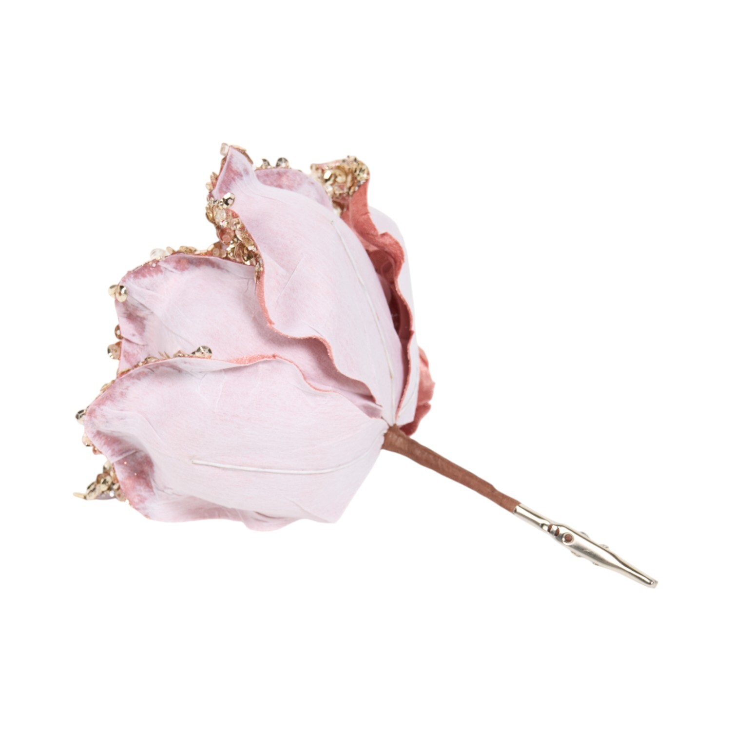 Blush Glitter Magnolia Pick Image 8