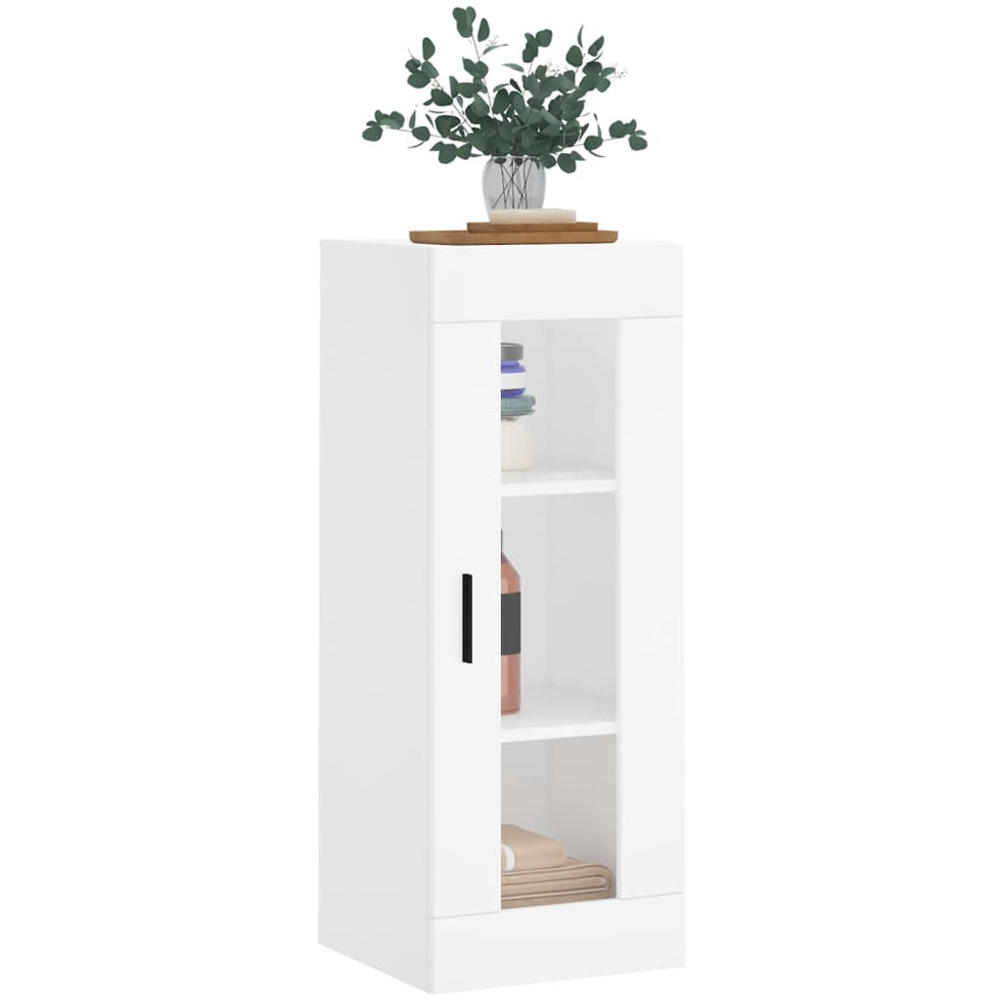 vidaXL Single Door 3 Shelf White Wall Mounted Cabinet Image 4