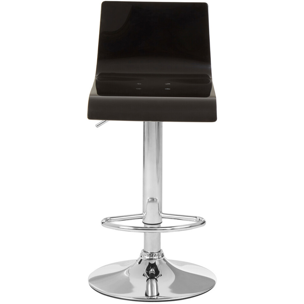 Premier Housewares Baina Black Acrylic Chrome Base Bar Stool Image 2