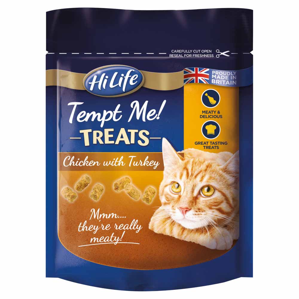 HiLife Tempt Me! Chicken and Turkey Cat Treats 60g Image