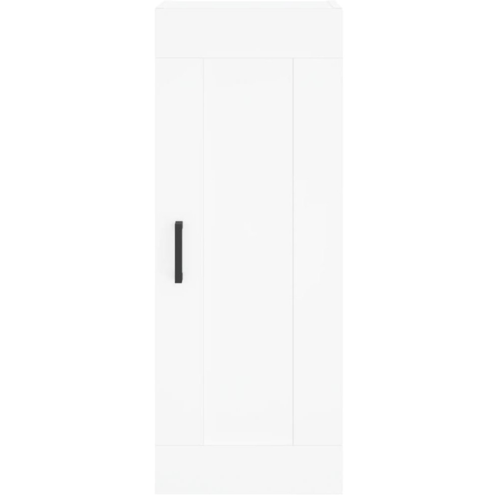 vidaXL Single Door 2 Drawer 2 Shelf White Highboard Image 8