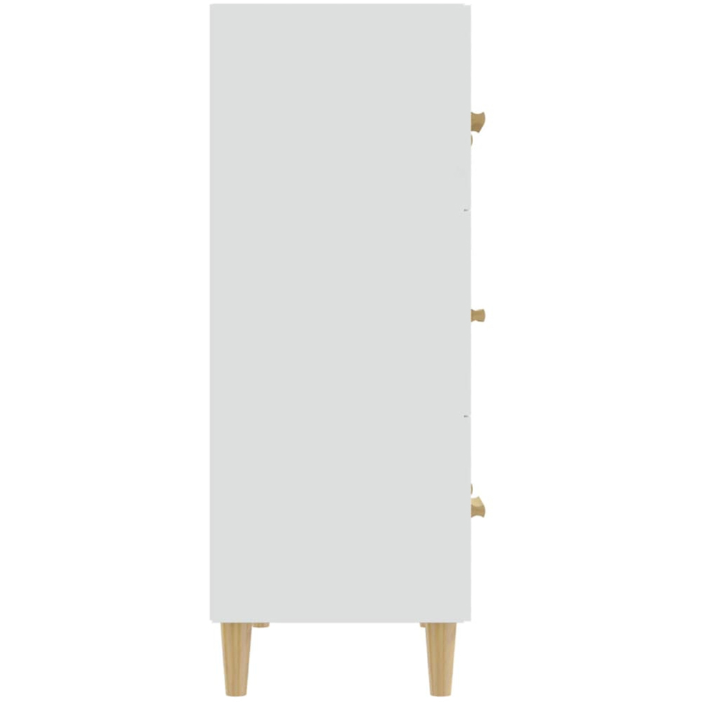 vidaXL 3 Drawer White Sideboard Image 4