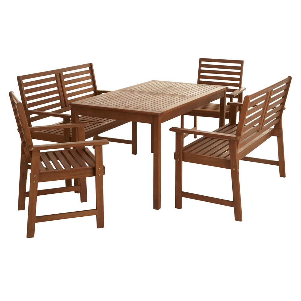 Wilko FSC Wooden Dining Set 5 Piece | Wilko