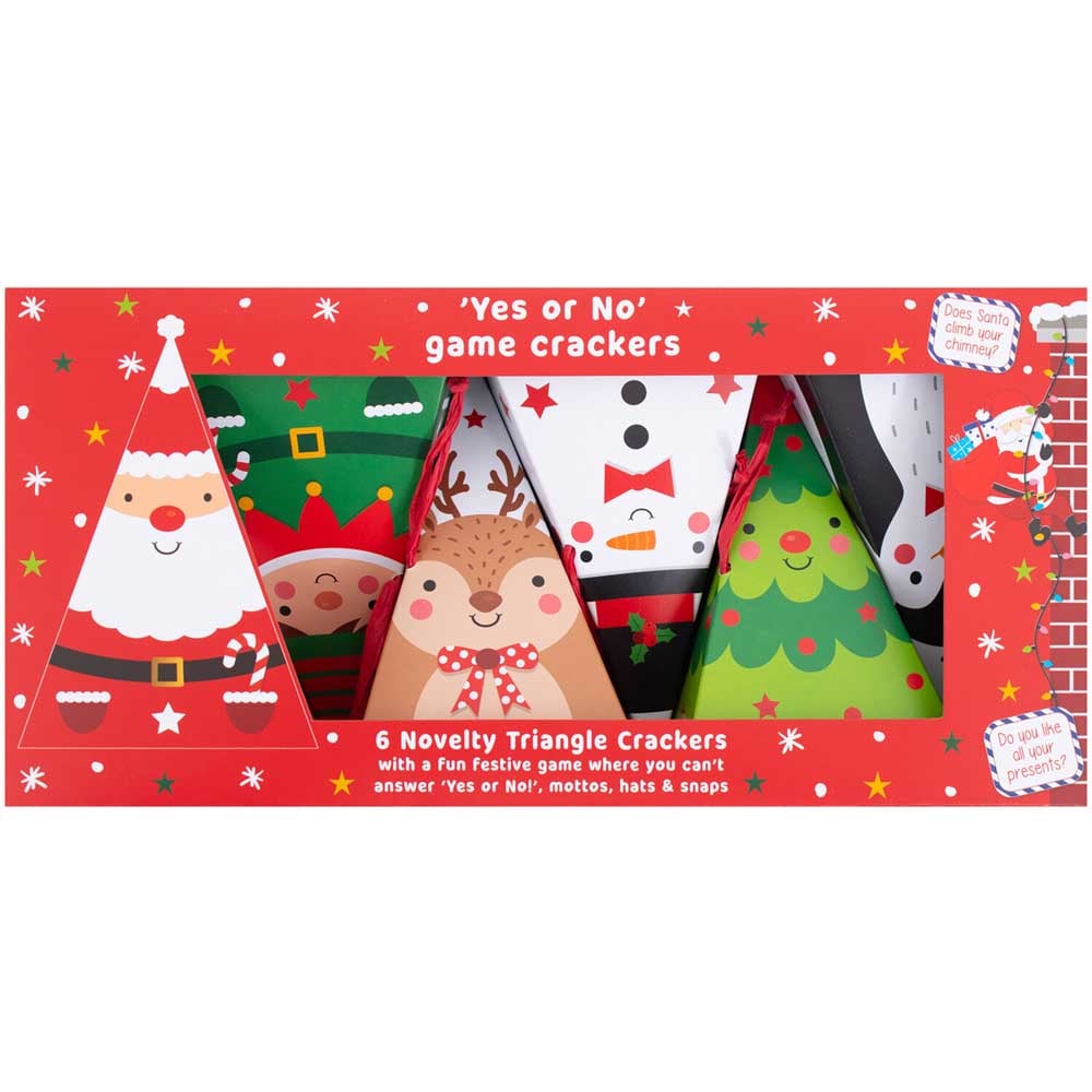Pack of 6 Novelty Triangle Crackers - Multicolour Image 1