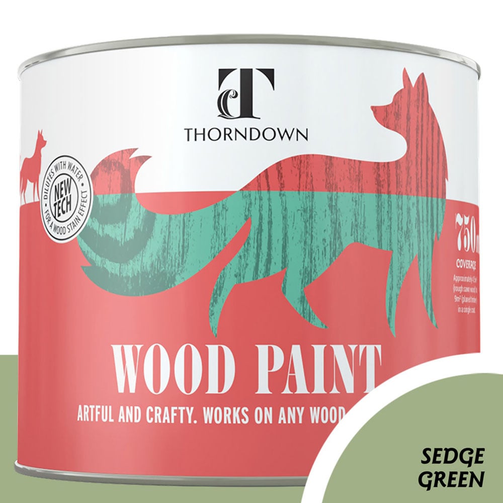 Thorndown Sedge Green Satin Wood Paint 750ml Image 4