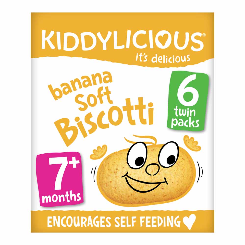 Kiddylicious Banana Biscottti 6 x 20g Image
