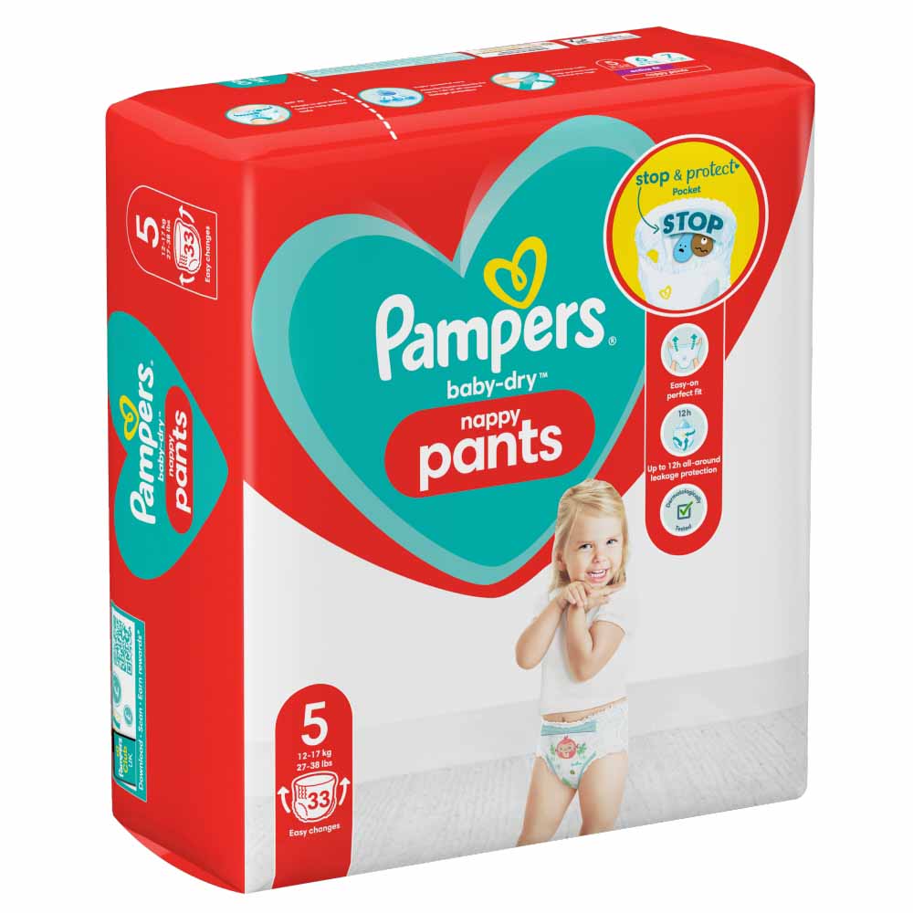 Pampers Baby Dry Pants Size 5 33 Pack Image 2