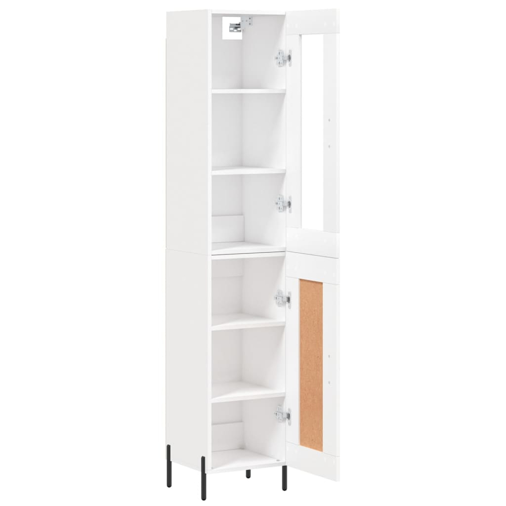 vidaXL 2 Door White Highboard Image 4
