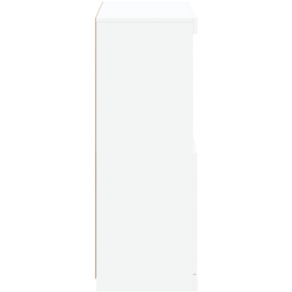 vidaXL 2 Door 2 Shelf White LED Sideboard Image 8