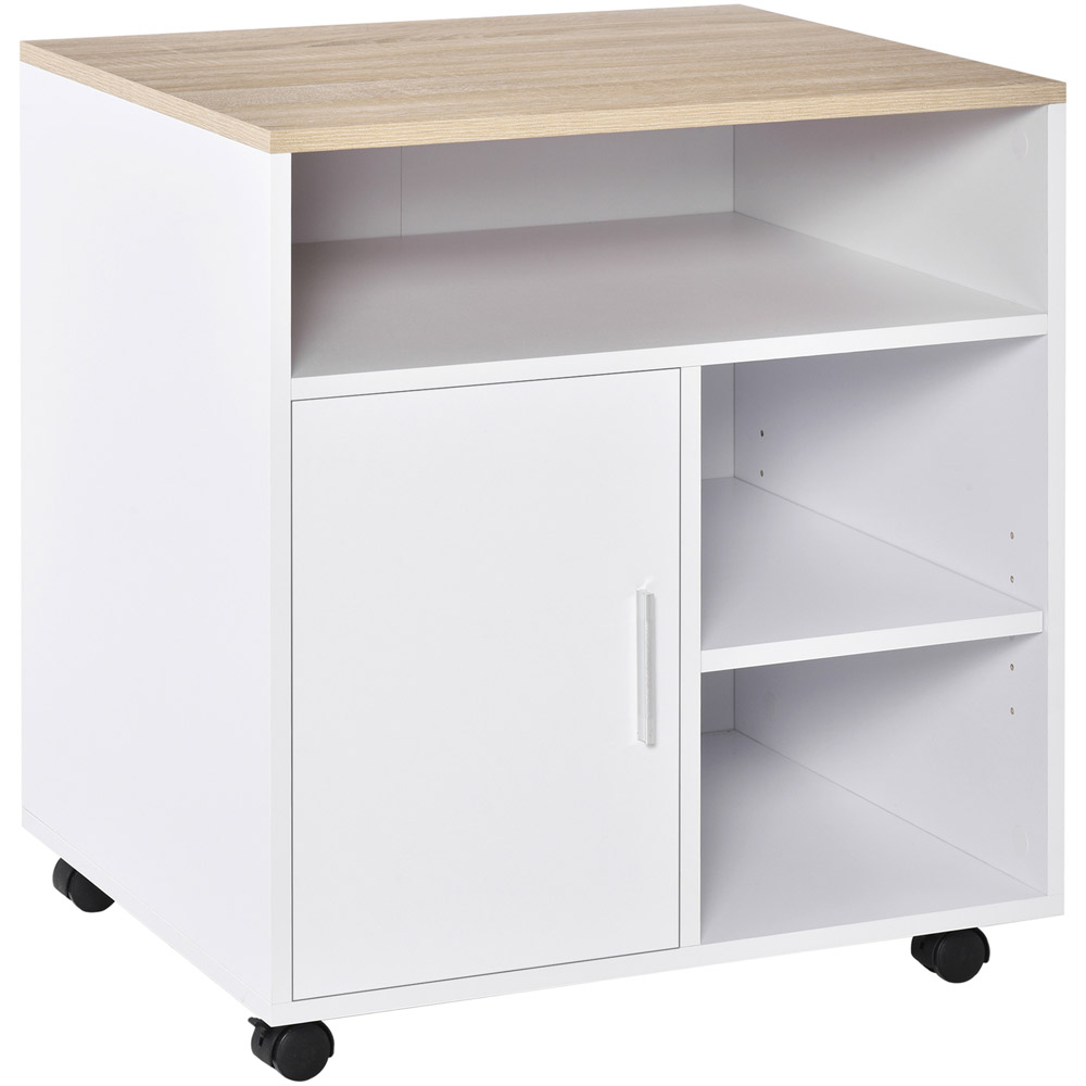 HOMCOM White 4 Shelf Storage Unit Image 2