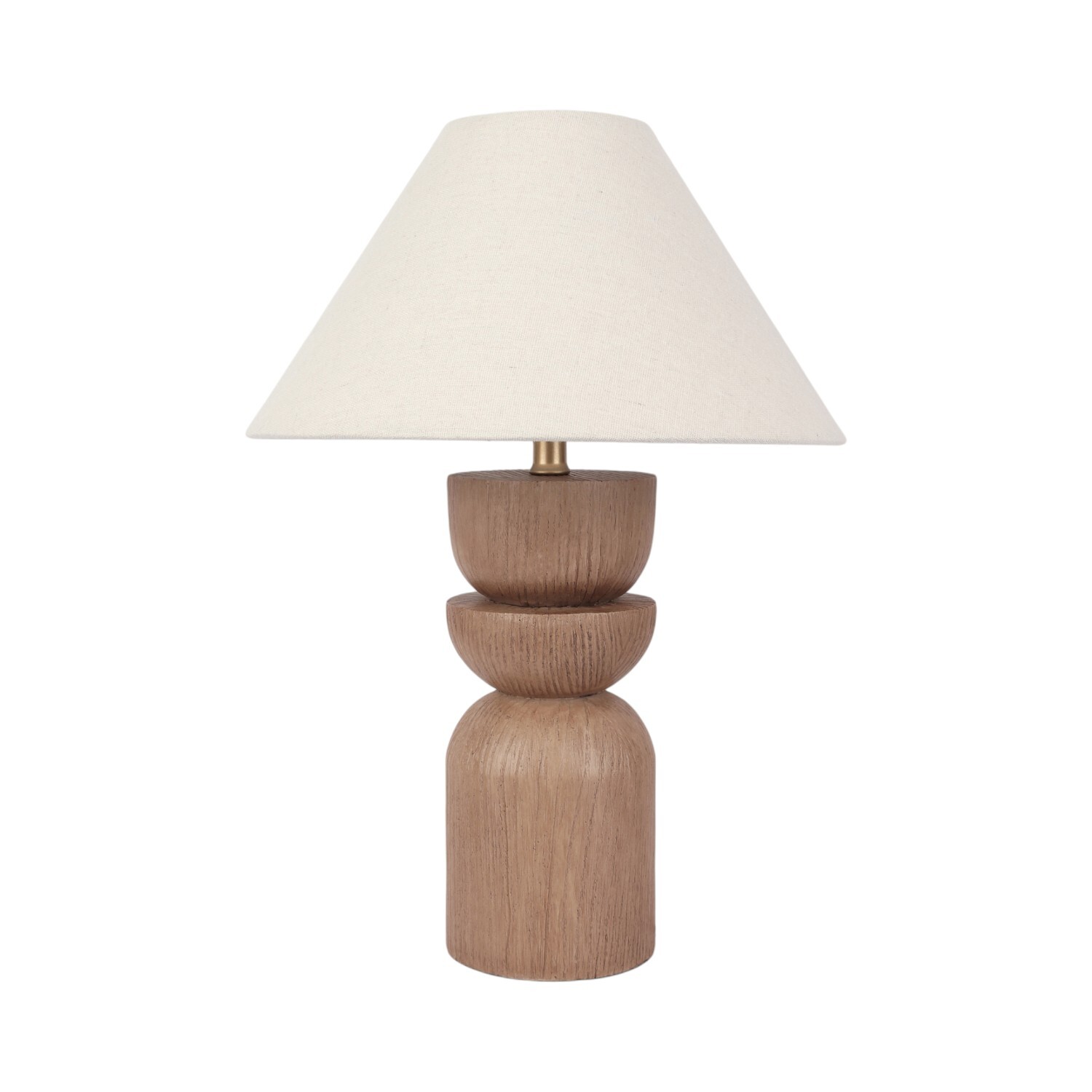 Adeal Wood Effect Table Lamp Natural Image 1