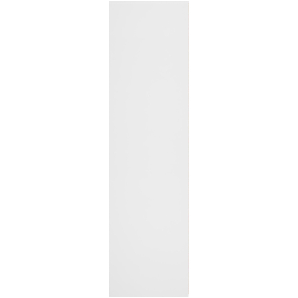 Crowndale Fluted 2 Door 2 Drawer Duck and White Matt Tall Wardrobe Ready Assembled Image 3