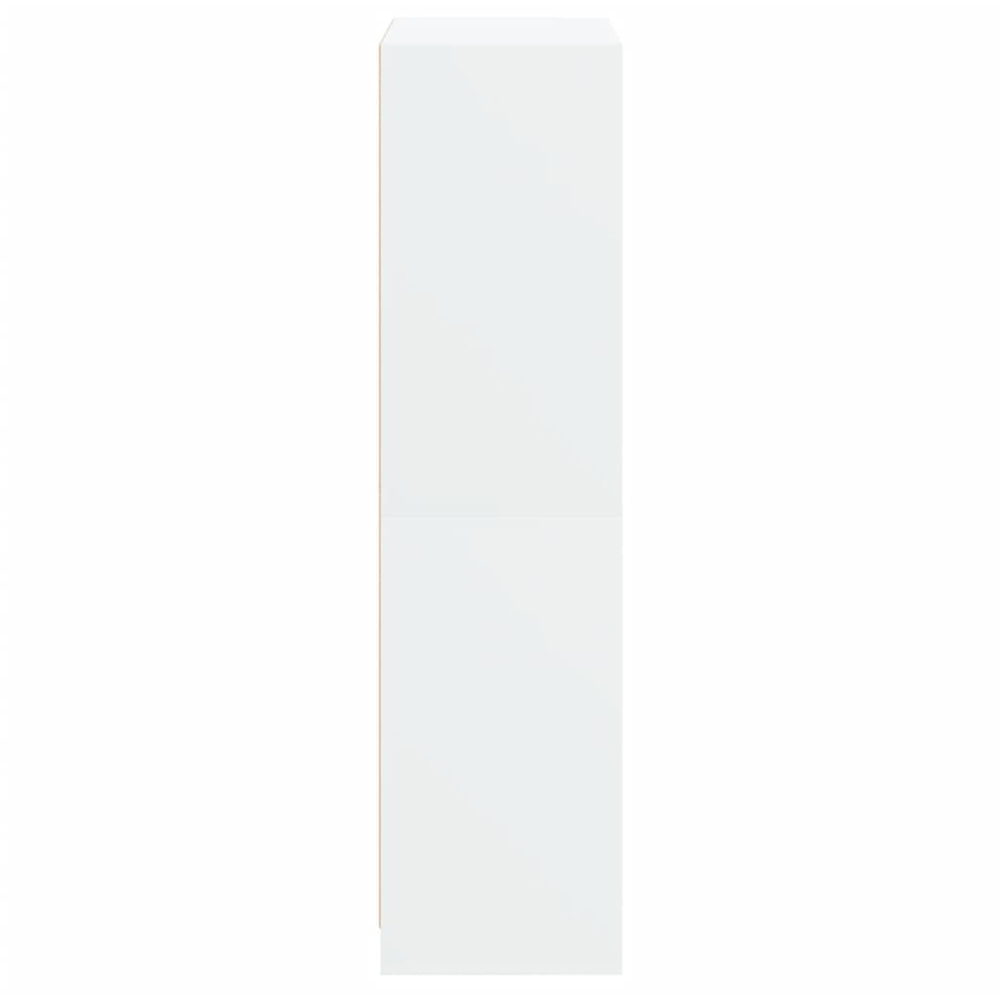 vidaXL 4 Door White Glass Highboard Image 8