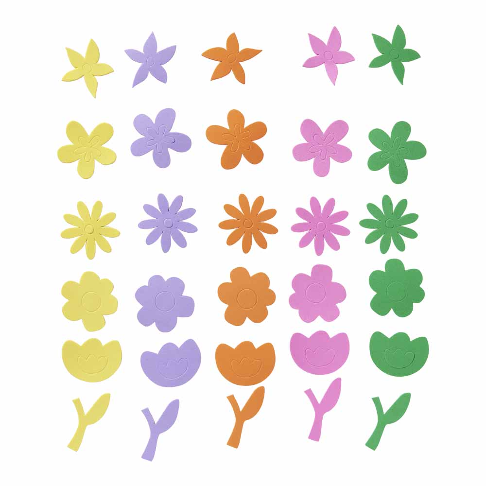 Wilko Foam Flower Stickers 42g Image