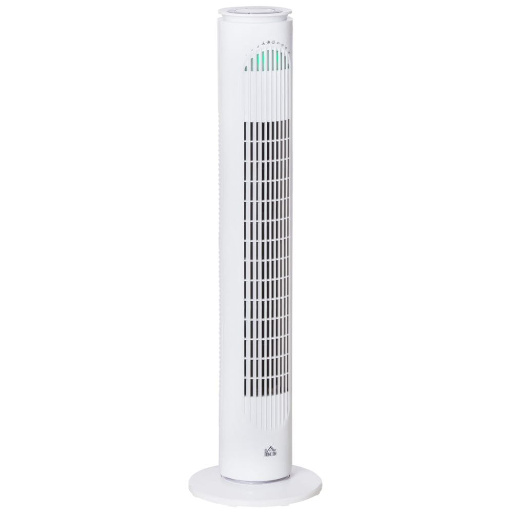 HOMCOM White Tower Fan 30 inch Image 1