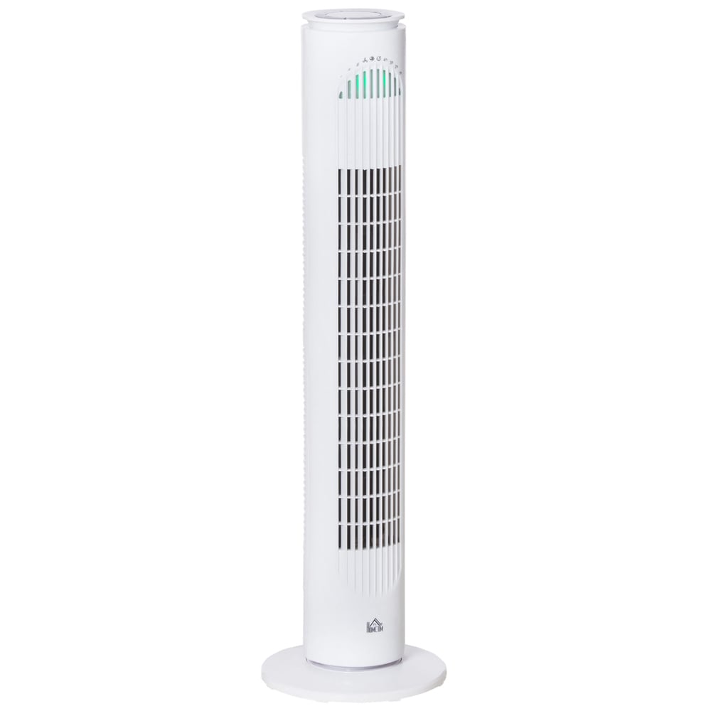 HOMCOM White Freestanding Tower Fan 30 inch Image 1