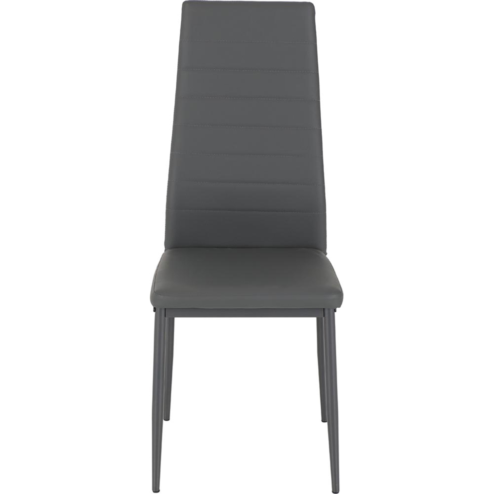 Seconique Abbey Set of 2 Grey PU Dining Chair Image 3