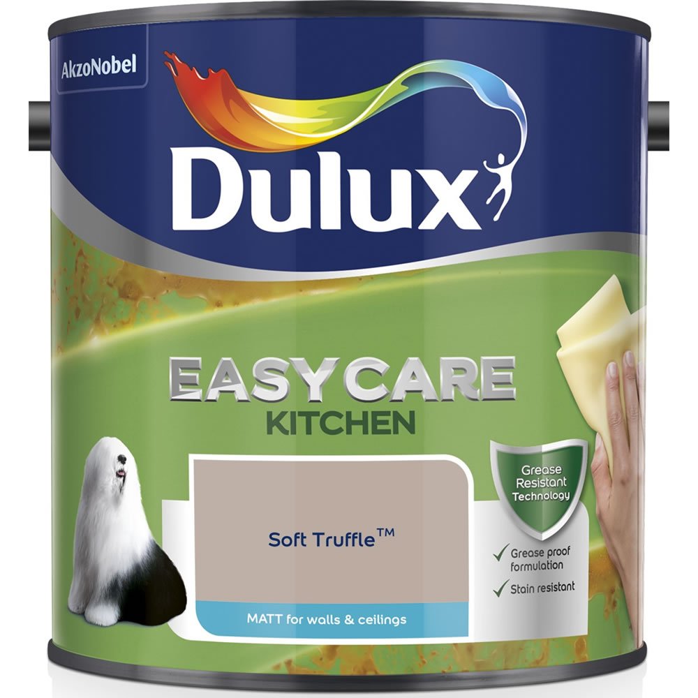 Dulux Easycare Kitchen Soft Truffle Matt Emulsion Paint 2.5L Image 2