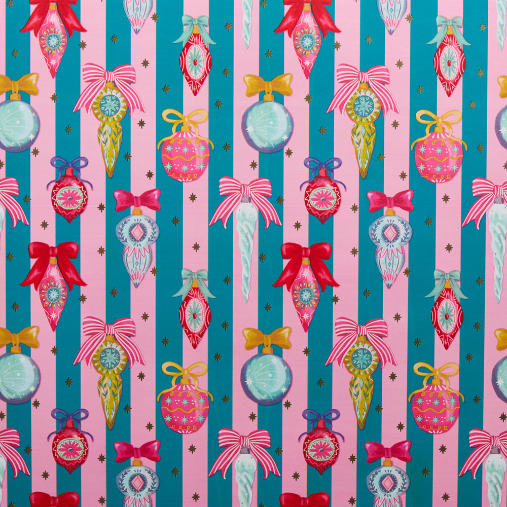 Vintage Bauble Gift Wrap Image 4