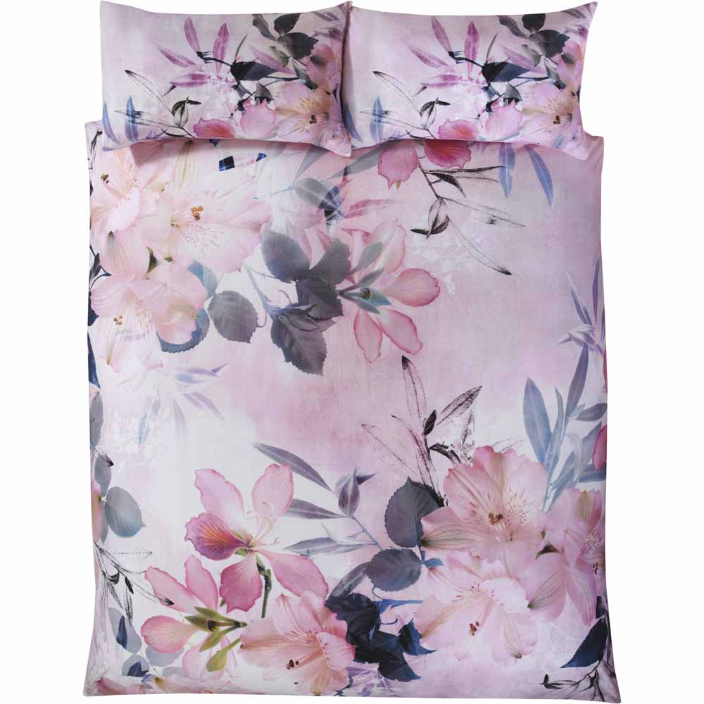Sleepdown Floral Duvet Set Pink Single Image 3