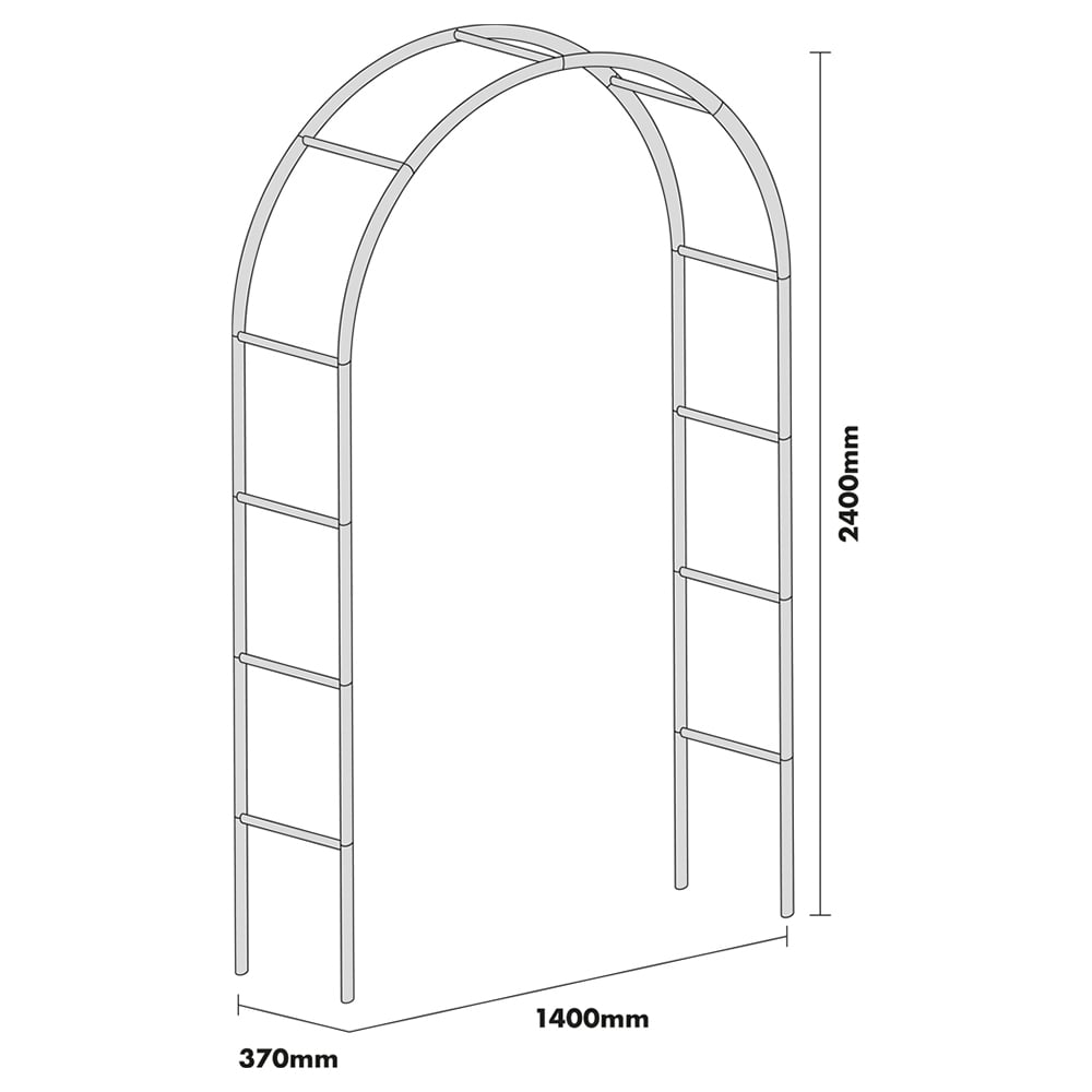 St Helens 7.8 x 4.5 x 1.2ft Decorative Garden Arch Image 6