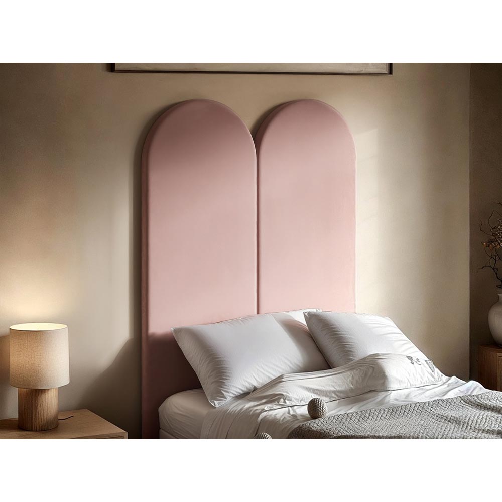 Solace+Co Cirrus Pink Velvet Headboard Panel Image 3